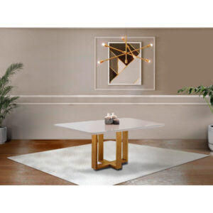 Mesa De Jantar 4 Lugares Lisy Com Tampo De Vidro